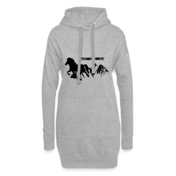 Icelandic Horse: Islandpferd Pferd Pony Merch - Hoodie-Kleid - Grau meliert - Vorne
