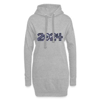 2024. FROHES NEUES JAHR. SILVESTER. NEUJAHR - Hoodie-Kleid - Grau meliert - Vorne