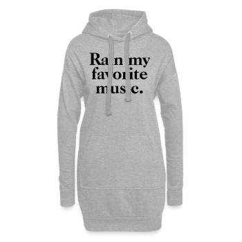Rain My Favorite Music - Citation de pluie - Sweat-shirt à capuche long Femme - gris chiné - Devant