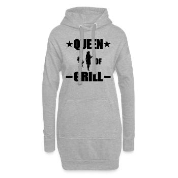 BBQ - Hoodie-Kleid - Grau meliert - Vorne