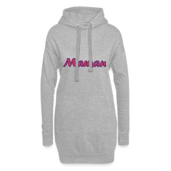 BONNE FÊTE MAMAN. MAMAN. FÊTE DES MÈRES. JE T'AIME - Sweat-shirt à capuche long Femme - gris chiné - Devant