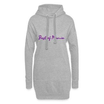 MAMIE. FÊTE DES MÈRES. BONNE FÊTE MAMIE. JE T'AIME - Sweat-shirt à capuche long Femme - gris chiné - Devant