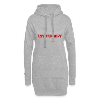 ANTIFASCHIST - Hoodie-Kleid - Grau meliert - Vorne