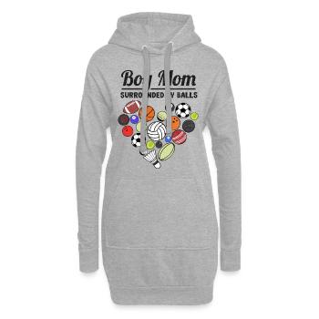 Junge Mutter Muttertag Mutterschaft Mutter Mama Geschenk - Hoodie-Kleid - Grau meliert - Vorne