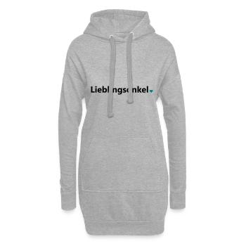 Lieblingsonkel bester Onkel Welt Spruch Geschenk - Hoodie-Kleid - Grau meliert - Vorne