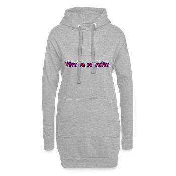 RETRAITE. RETRAITE. RETRAITEE. SENIOR. MAMIE. PAPY - Sweat-shirt à capuche long Femme - gris chiné - Devant