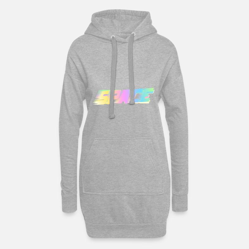 Space - Hoodie-Kleid - Grau meliert