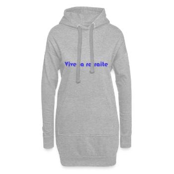 RETIREMENT. RETIREMENT. RETIRED. RETIREMENT - Hoodie Dress - heather grey - Front