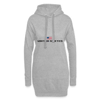 USA - Hoodie-Kleid - Grau meliert - Vorne