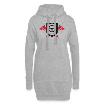 Pilote / Voiture / Camion / Quad - Sweat-shirt à capuche long Femme - gris chiné - Devant