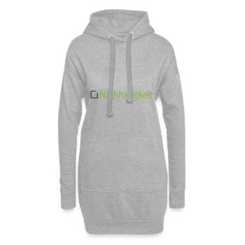 développement durable - Sweat-shirt à capuche long Femme - gris chiné - Devant