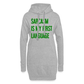 Sarcasm Pro - Hoodie Dress - heather grey - Front