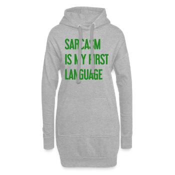 Sarcasme Pro - Sweat-shirt à capuche long Femme - gris chiné - Devant