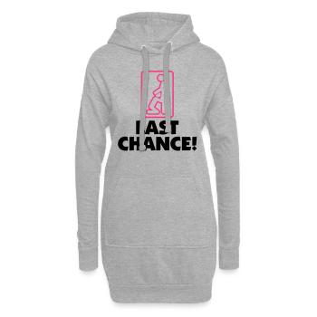La dernière chance - Sweat-shirt à capuche long Femme - gris chiné - Devant