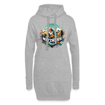 Watzmann Beauty Fleurs alpines Enthousiasme Fierté - Sweat-shirt à capuche long Femme - gris chiné - Devant