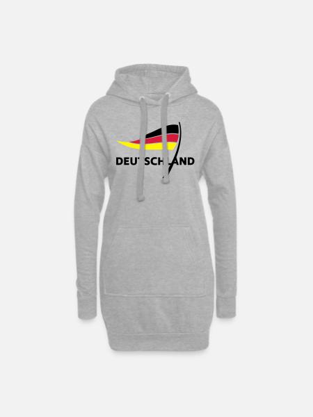 Deutschland - Hoodie-Kleid - Grau meliert