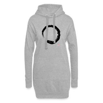 Kalligraphie Enso Kreis Zen Buddhismus - Hoodie-Kleid - Grau meliert - Vorne