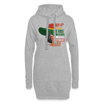 Juneteenth Cadeau de fierté de la Journée de l’histoire des Noirs - Sweat-shirt à capuche long Femme - gris chiné - Devant