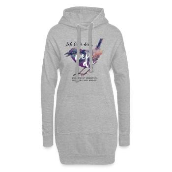 Sage jeden Tag ich liebe dich - Hoodie-Kleid - Grau meliert - Vorne
