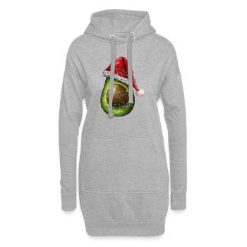 Avocat de Noël - Sweat-shirt à capuche long Femme - gris chiné - Devant