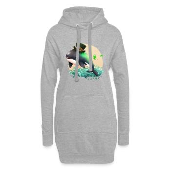 St Paddy’s St Patricksday St Patrick Day - Sweat-shirt à capuche long Femme - gris chiné - Devant