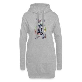 Halloween Pumpkin Horror - Hoodie Dress - heather grey - Front