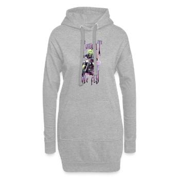Halloween Pumpkin Horror - Hoodie Dress - heather grey - Front