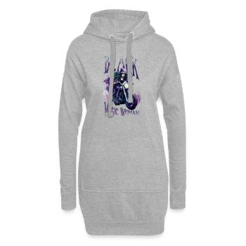 Halloween Kürbis Horror - Hoodie-Kleid - Grau meliert - Vorne