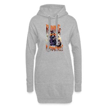 Halloween Pumpkin Horror - Hoodie Dress - heather grey - Front