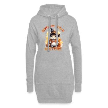 Halloween Pumpkin Horror - Hoodie Dress - heather grey - Front