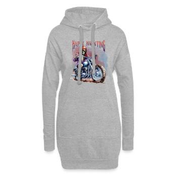 Halloween Pumpkin Horror - Hoodie Dress - heather grey - Front
