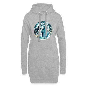 Anime / Bande dessinée / Japonais / Dessin animé / Dessin animé - Sweat-shirt à capuche long Femme - gris chiné - Devant