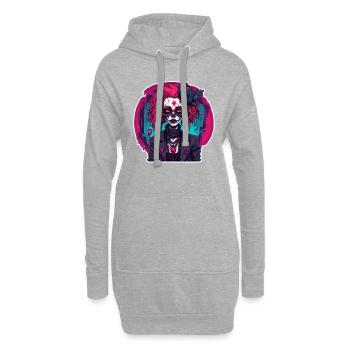 Poupée d’horreur / Halloween / Effrayant / Sombre - Sweat-shirt à capuche long Femme - gris chiné - Devant