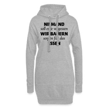 Personne ne doit l’oublier : les agriculteurs fournissent de la nourriture - Sweat-shirt à capuche long Femme - gris chiné - Devant