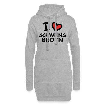 I Love Pork Sandwiches - Hoodie Dress - heather grey - Front