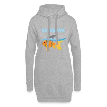 Goldfish Shark Tshirt Fish Lover Fishkeeper Gifts - Hoodie-Kleid - Grau meliert - Vorne