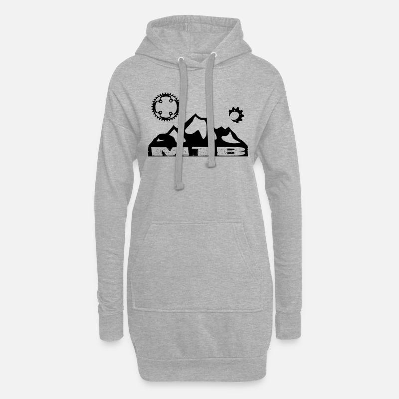 Mtb - Hoodie-Kleid - Grau meliert