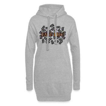 Vie rapide - Sweat-shirt à capuche long Femme - gris chiné - Devant