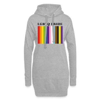 LGBTQ Pride Inklusive Pride-Farben - Hoodie-Kleid - Grau meliert - Vorne