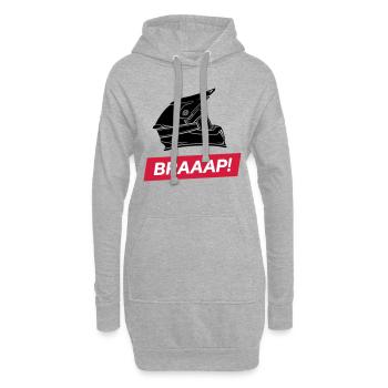braaap! Dirt Bike Motocross Eat my dust - Hoodie-Kleid - Grau meliert - Vorne
