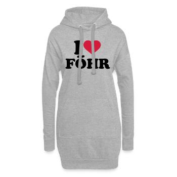 Föhr - Hoodie-Kleid - Grau meliert - Vorne