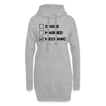 mécanique / mécanicien / mécano / garage - Sweat-shirt à capuche long Femme - gris chiné - Devant