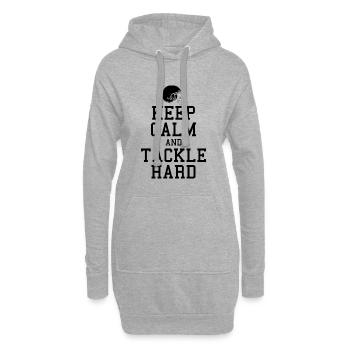 Football américain | Cadeau de sport d'équipe Touch Down - Sweat-shirt à capuche long Femme - gris chiné - Devant