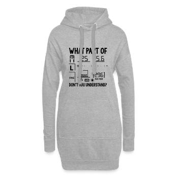 Fotografie Sprüche | Fotograf Fotografen Geschenke - Hoodie-Kleid - Grau meliert - Vorne