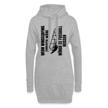 Windsurfing Windsurfer Papa Kitesurfer Fußball - Hoodie-Kleid - Grau meliert - Vorne