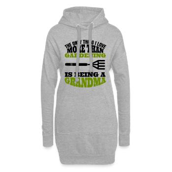 Jardin jardin grand-mère cadeau jardinier grand-mère - Sweat-shirt à capuche long Femme - gris chiné - Devant