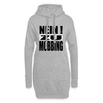 Gegen Mobbing Nein zu Mobbing - Hoodie-Kleid - Grau meliert - Vorne