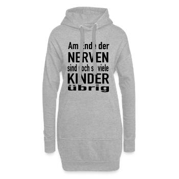 Am Ende der Nerven Kinder - Hoodie-Kleid - Grau meliert - Vorne