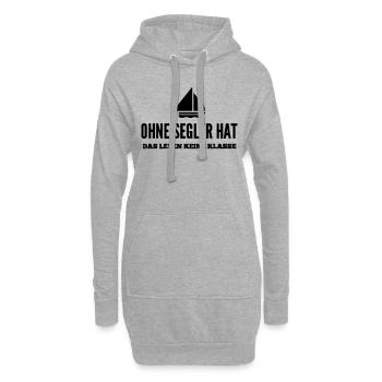Ohne Segler Keine Klasse | Segler Spruch Geschenk - Hoodie-Kleid - Grau meliert - Vorne
