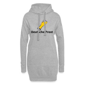 Glass Beer Trinken - Hoodie-Kleid - Grau meliert - Vorne